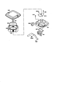 Air Filter Diagram and Parts List for 350455-1162-E1  Briggs and Stratton Engine